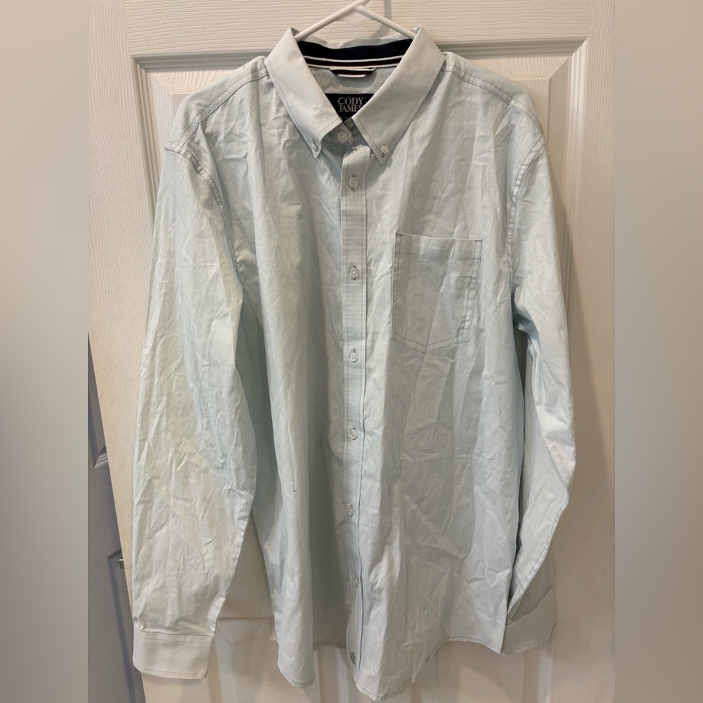 NWT Cody James Light Blue‎ Ling Sleeve Button Down